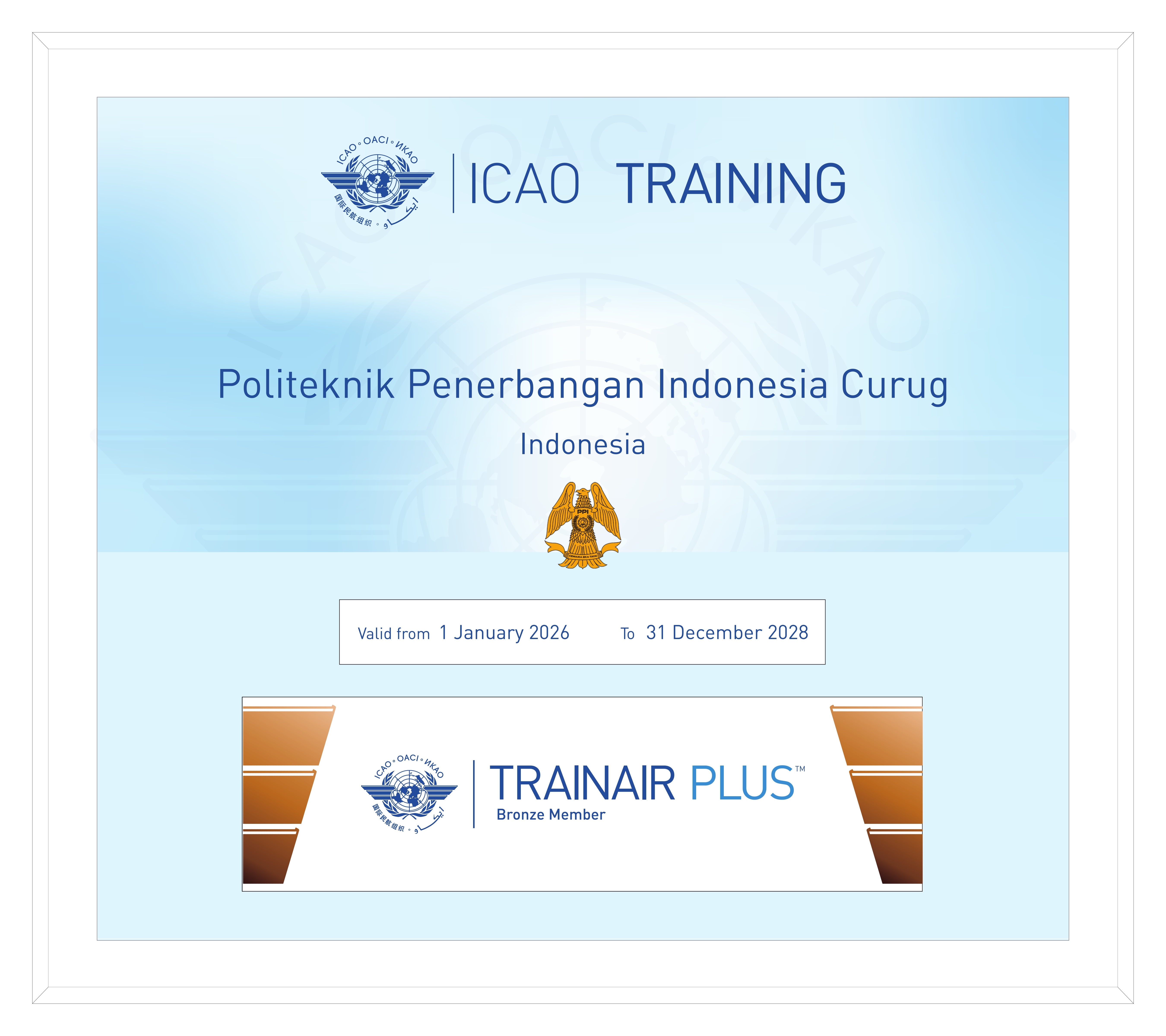 Sertifikat TRAINAIR PLUS