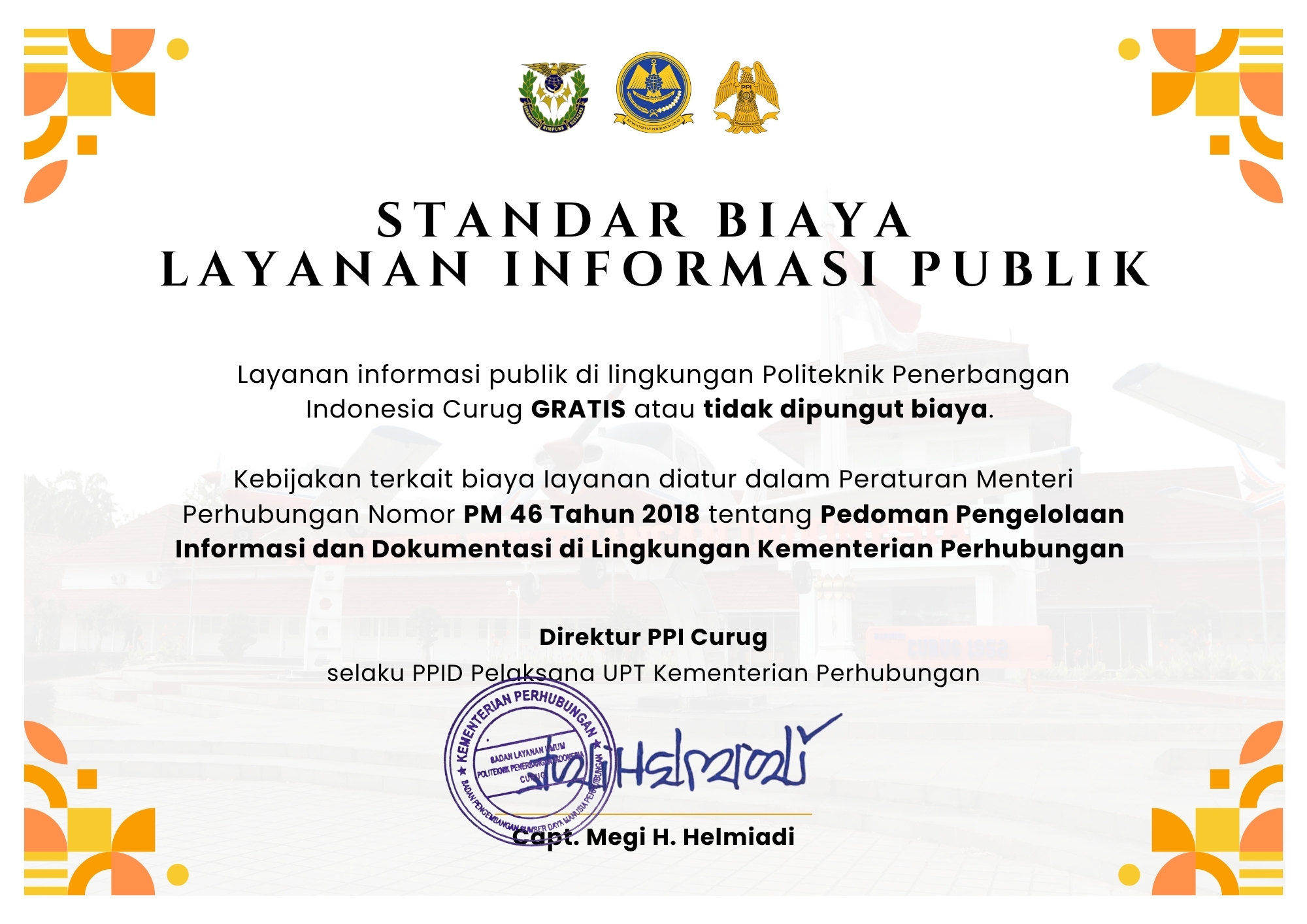 Standar Biaya Layanan